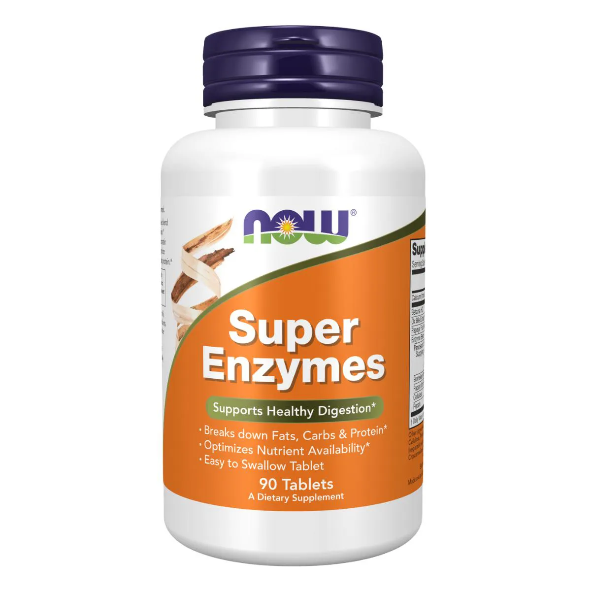 SUPER ENZIMAS 90 TABLETES NOW FOODS SEM Sabor