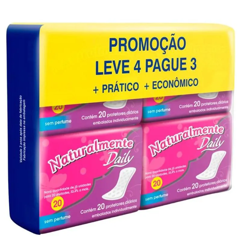 PROTETOR DIARIO PROMO NAT DAILY C/4X20UN