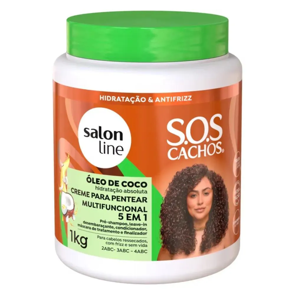 SALON LINE CREME DE PENTEAR CONDICIONADOR SOS 5EM1 OLEOCOCO 1K