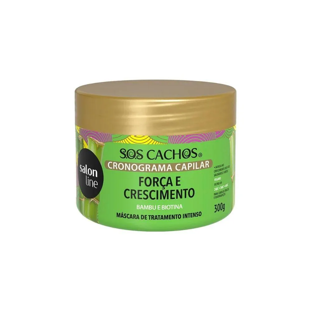 SALON LINE MáSCARA CRONOGRAMA CAPILAR CRESCIMENTO 300G