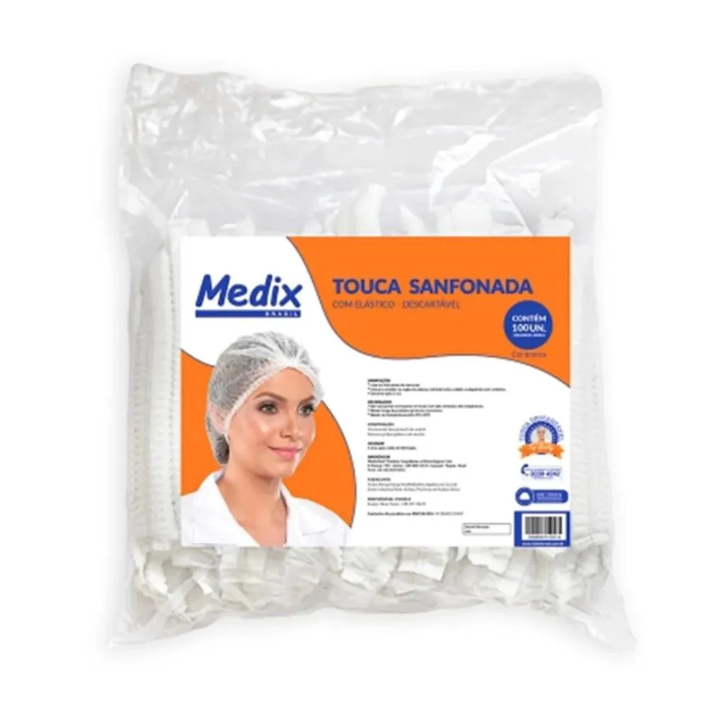 TOUCA SANFONADA C/ELASTICO MEDIX 100UN