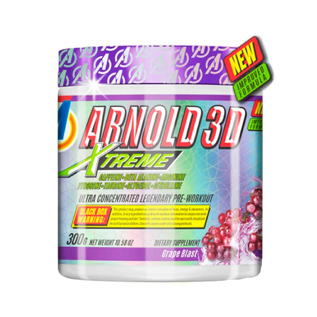 PRé-TREINO ARNOLD 3D XTREME 300G UVA ARNOLD NUTRITION