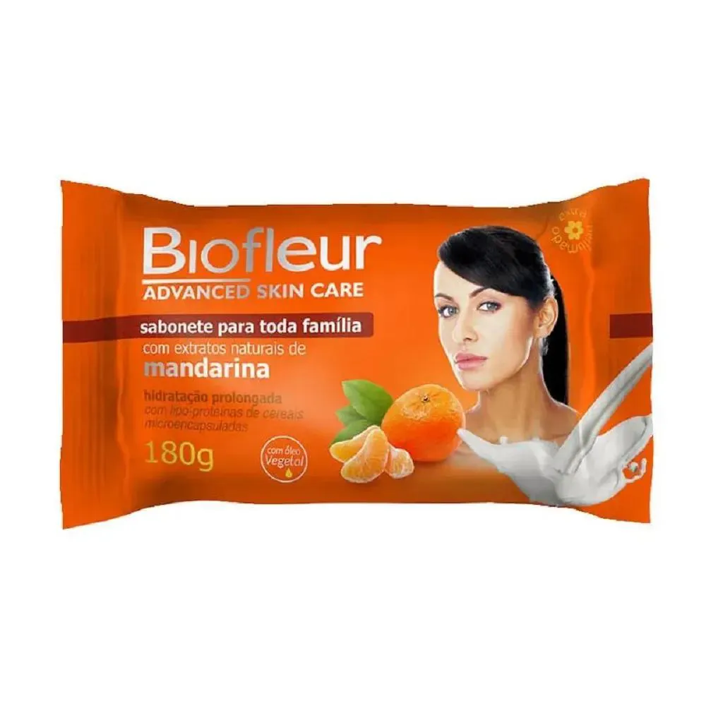 BIOFLEUR SABONETE 180G HIDRATAçãO PROLONGADA MANDARINA