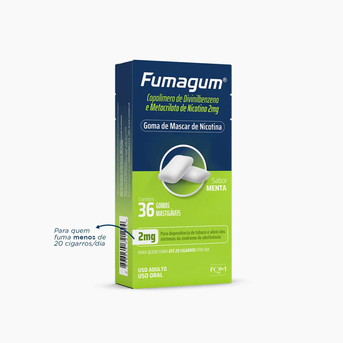 Fumagum 2mg Menta 36 Gomas 