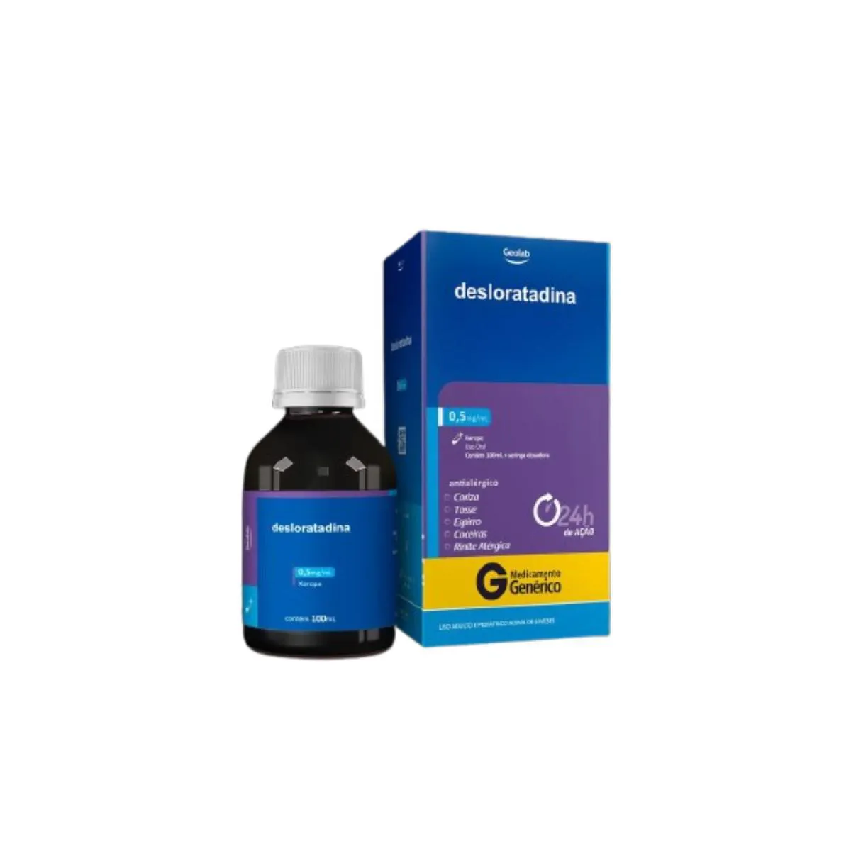 Desloratadina 0,5mg/ml Xarope 100ml Geolab Genérico