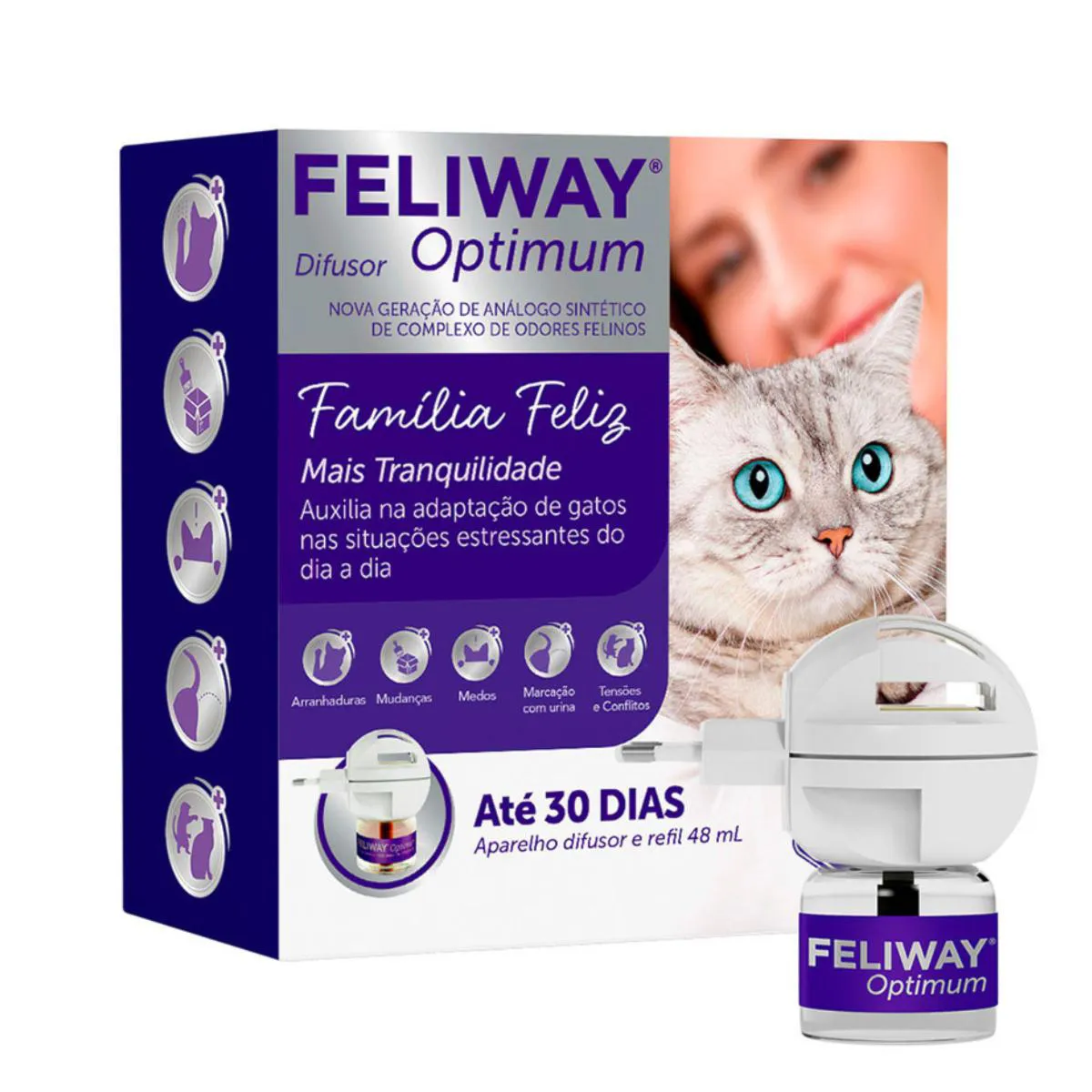 DIFUSOR FELIWAY OPTIMUM COM REFIL 48ML PARA GATOS
