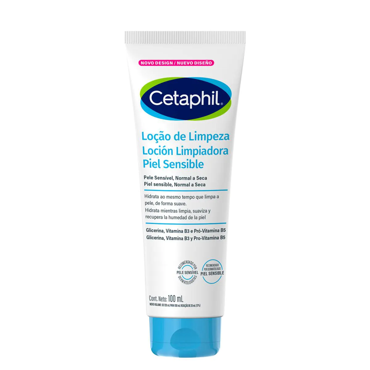 Loção de Limpeza Facial Cetaphil Pele Sensível, Normal a Seca 100ml