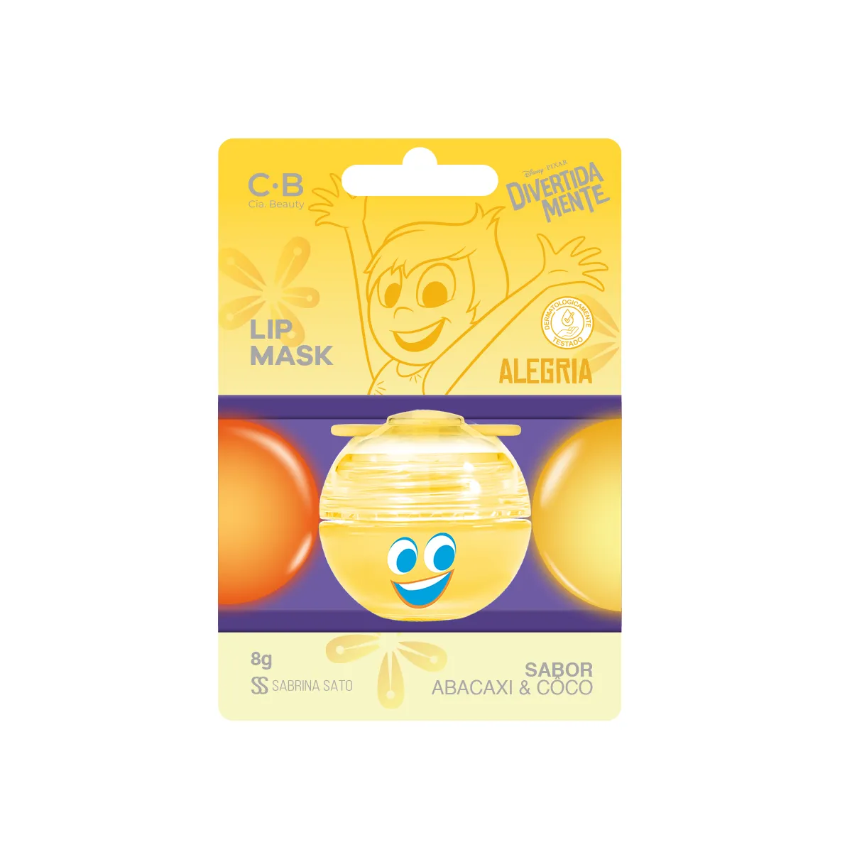 Máscara Labial Divertidamente x Sabrina Sato Lip Mask Alegria Abacaxi e Coco 8g