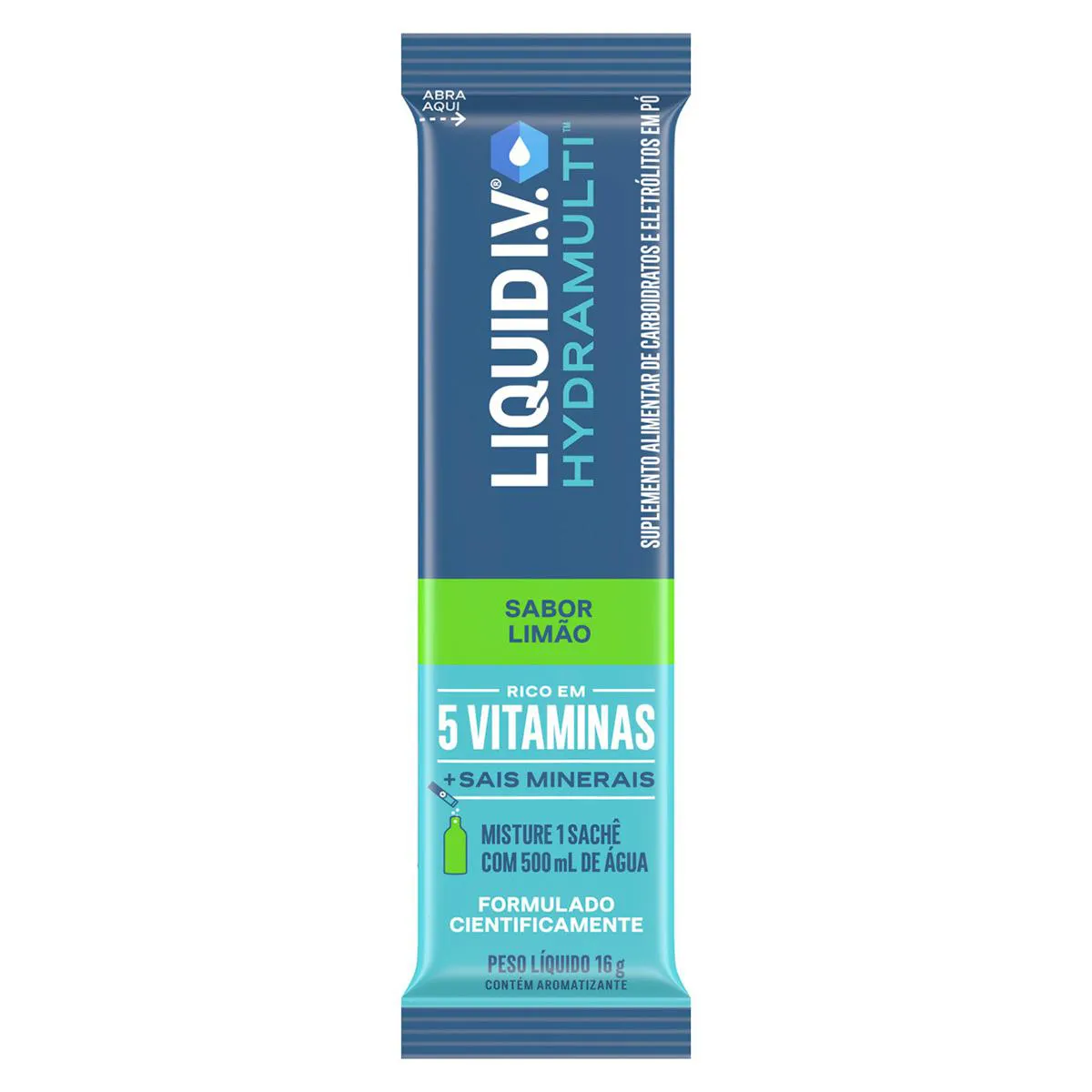Suplemento Alimentar Pó Limão Liquid I.V. Hydramulti Pacote 16g