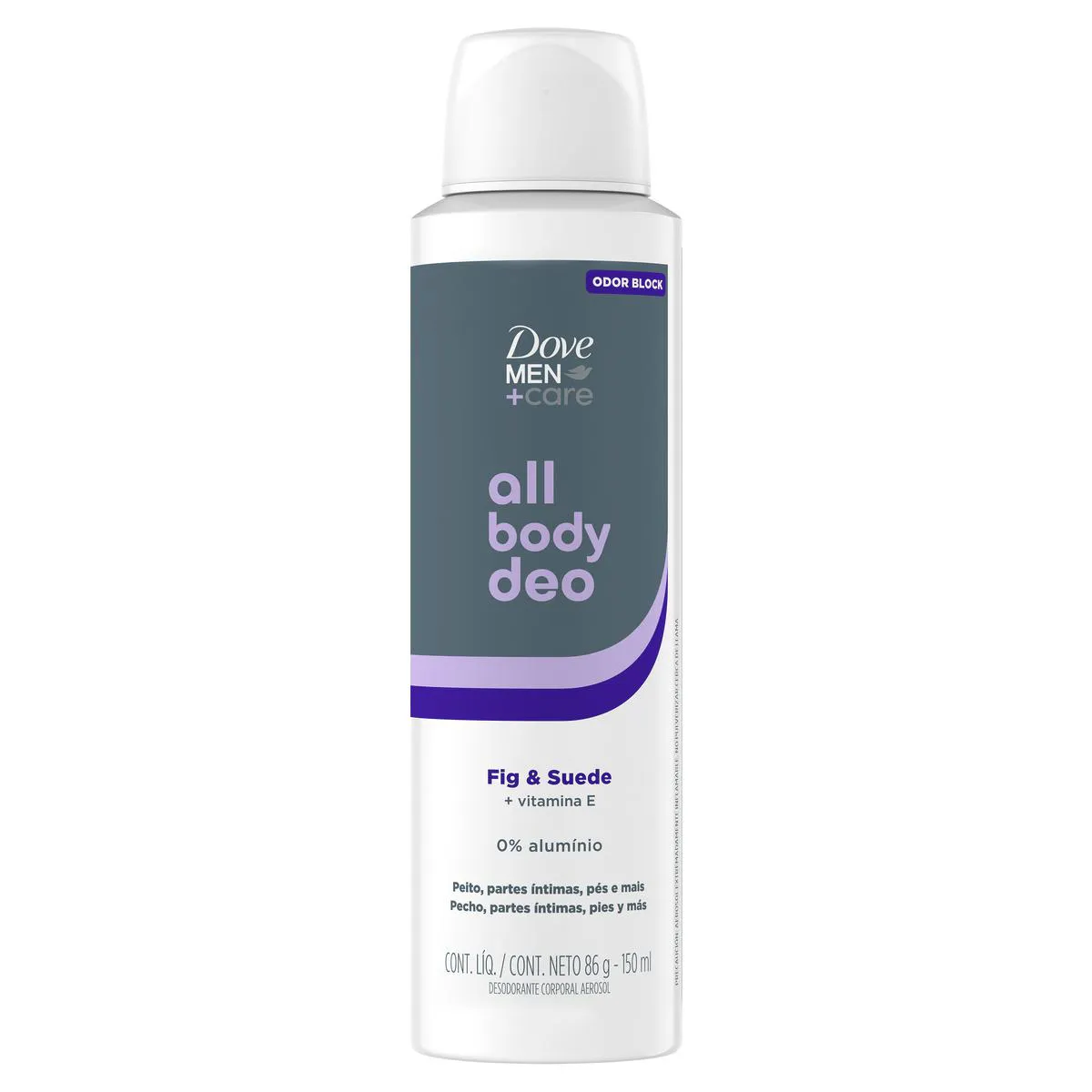Desodorante Corporal Aerossol Dove Men+Care All Body Deo Fig & Suede Masculino 150ml