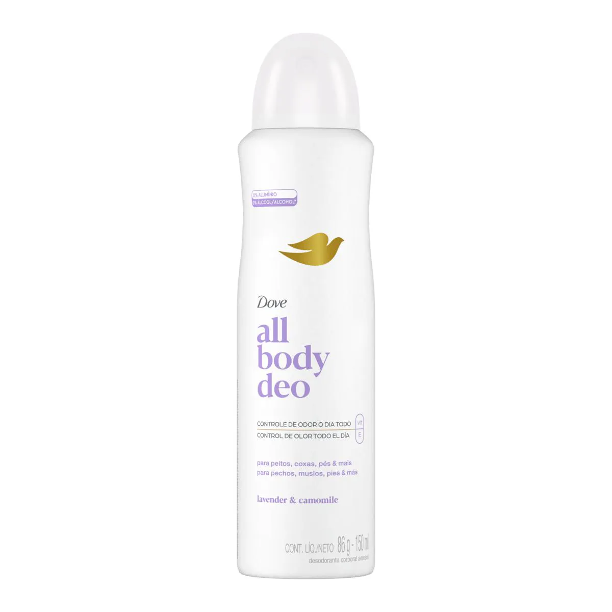 Desodorante Corporal Aerossol Dove All Body Deo Lavender & Camomile 150ml