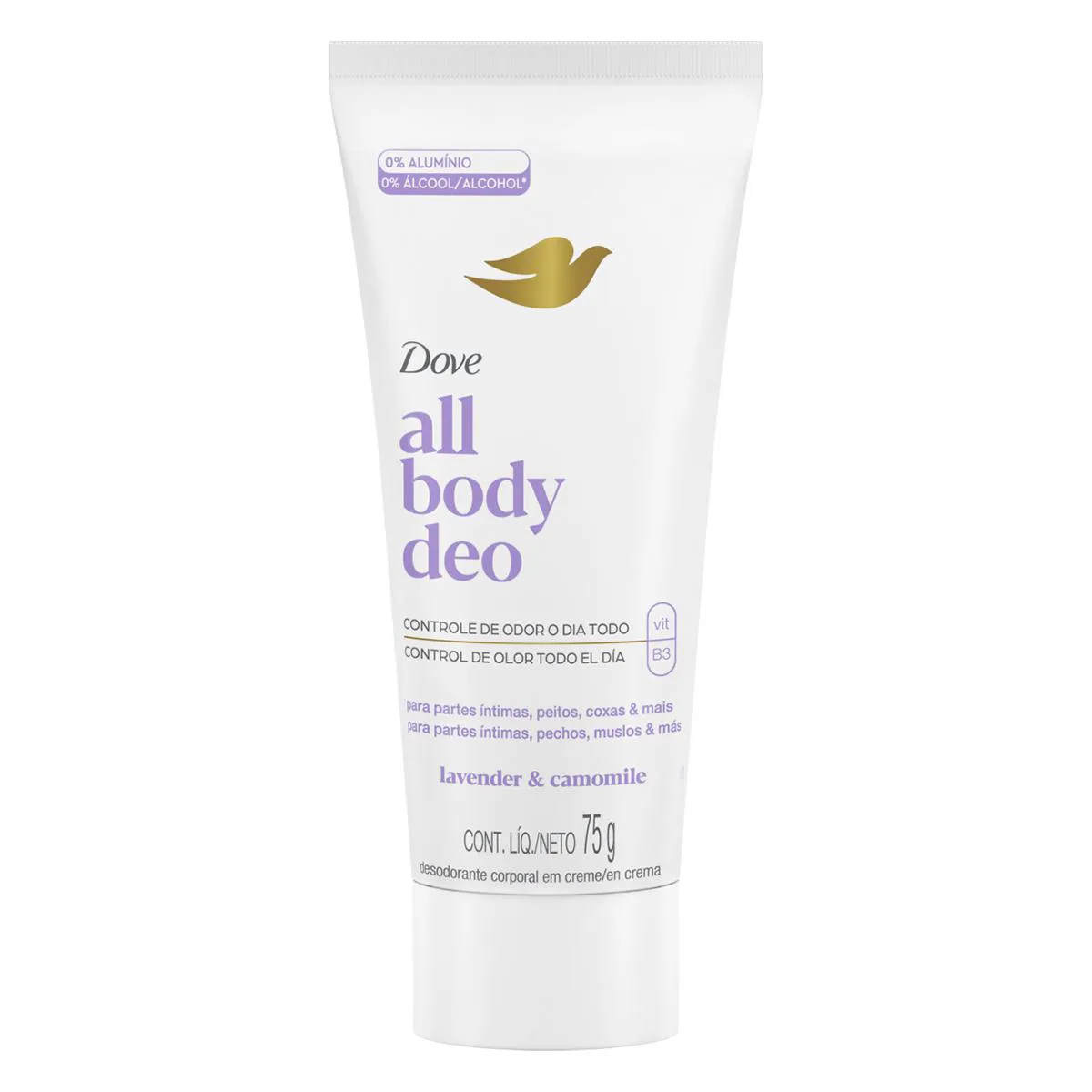  Desodorante Corporal Creme Dove All Body Deo Lavender & Camomile 75g