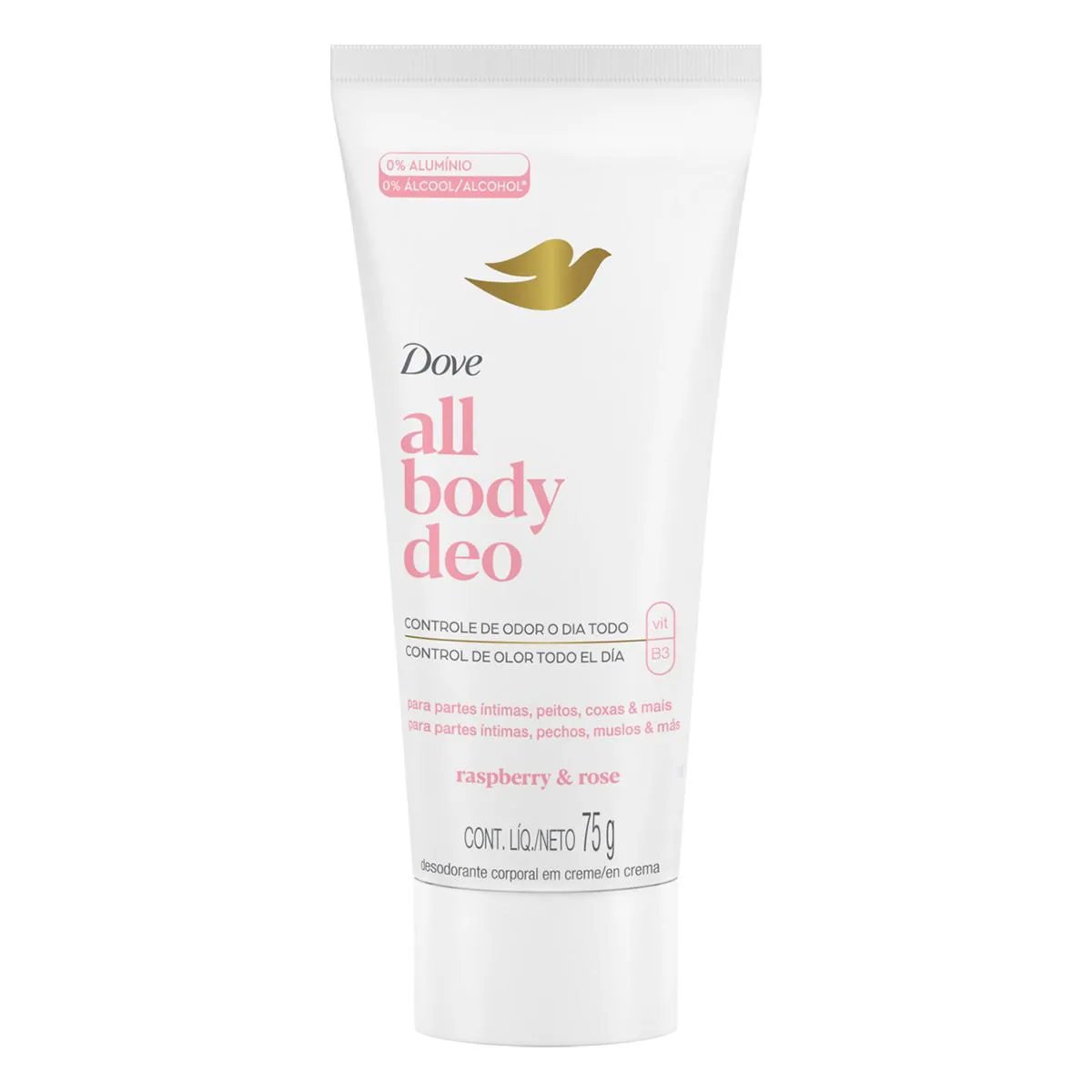 Desodorante Corporal Creme Dove All Body Deo Raspberry & Rose 75g