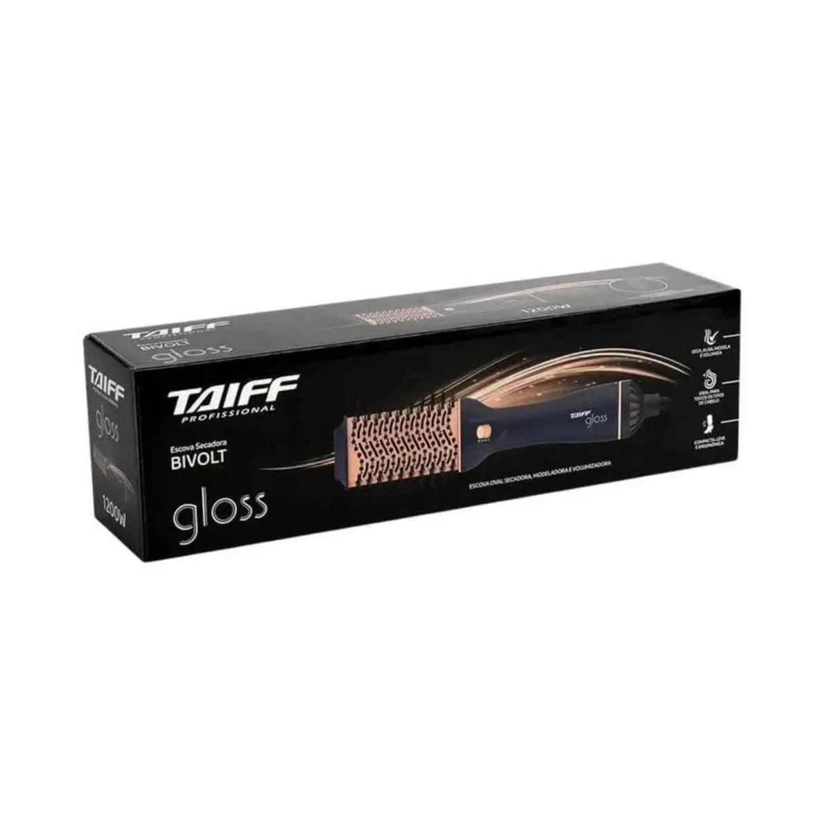 ESCOVA SECADORA TAIFF GLOSS BLUE BIVOLT