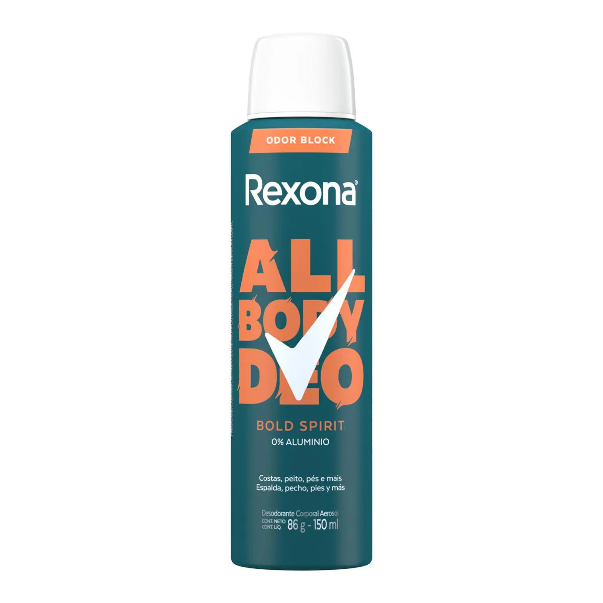 Desodorante Corporal Aerossol Rexona All Body Deo Bold Spirit 150ml