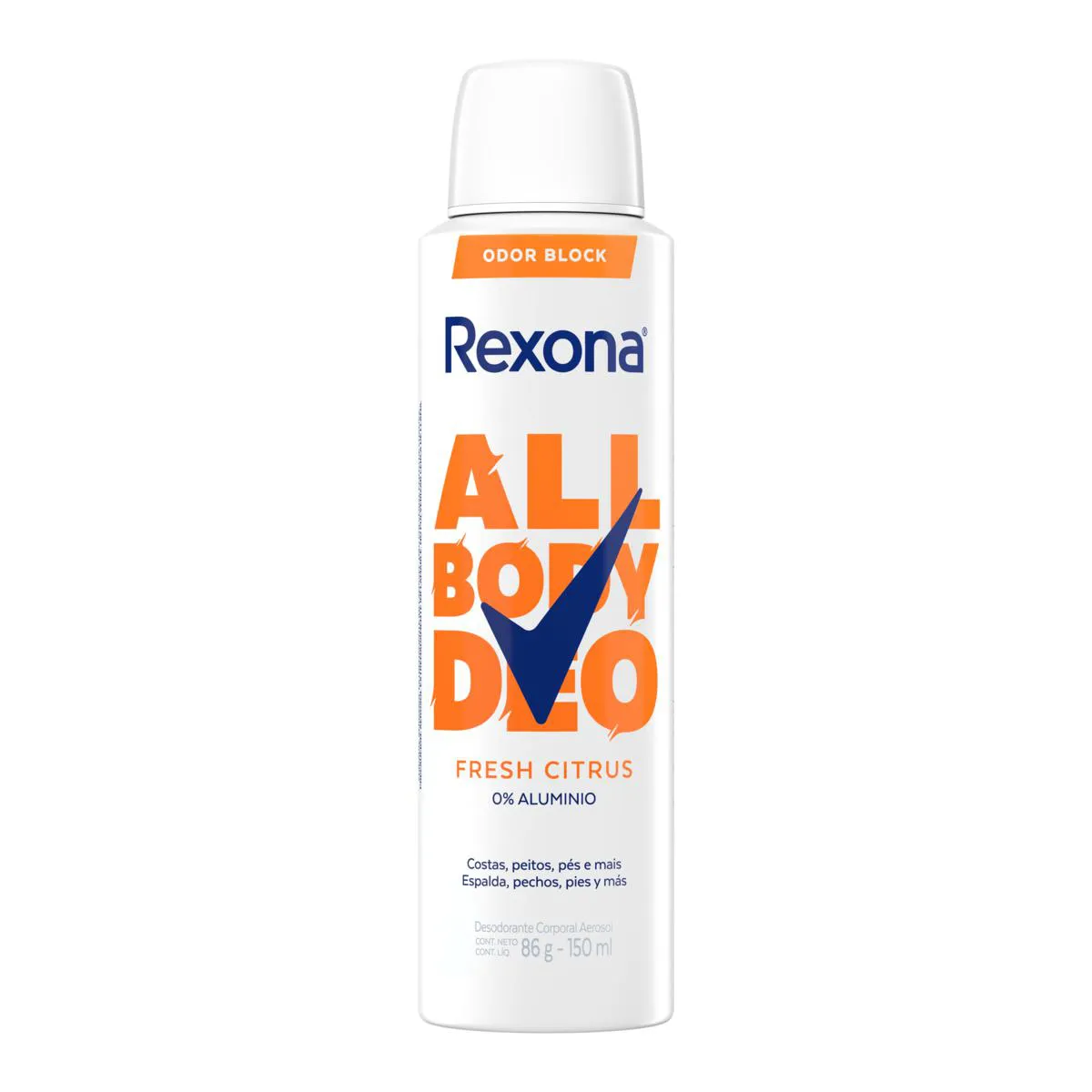 Desodorante Corporal Aerossol Rexona All Body Deo Fresh Citrus 150ml