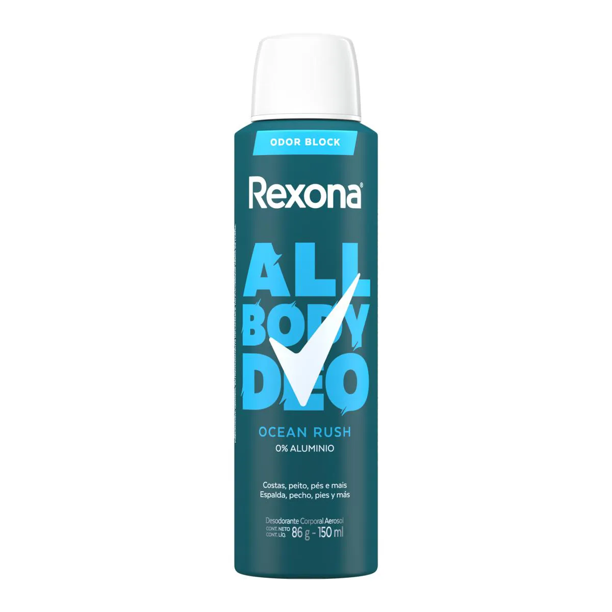 Desodorante Corporal Aerossol Rexona All Body Deo Ocean Rush 150ml