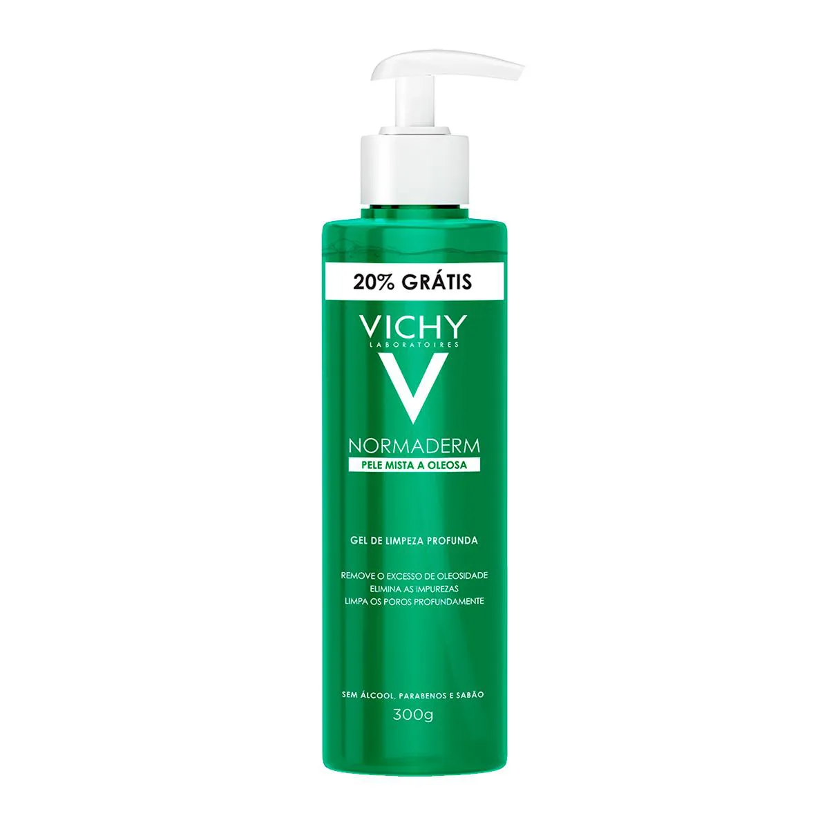 Gel de Limpeza Facial Vichy Normaderm Pele Mista a Oleosa 300g 