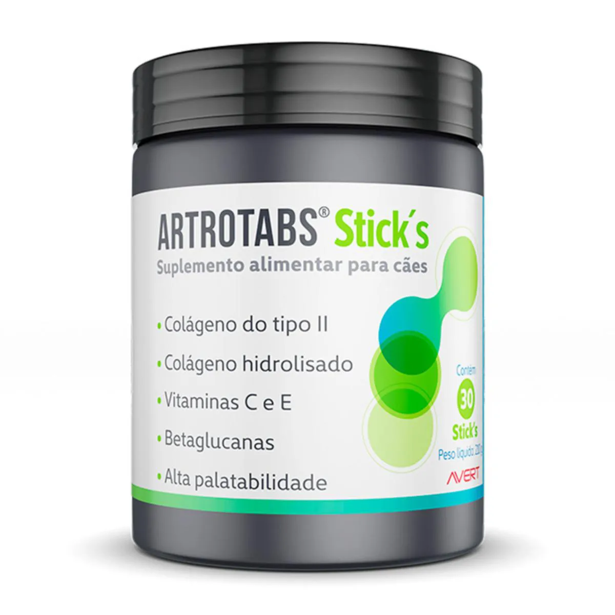 SUPLEMENTO ALIMENTAR ARTROTABS STICKS 30 COMPRIMIDOS PARA CãES