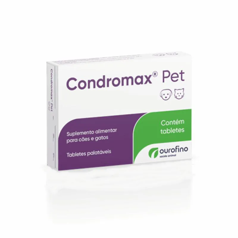 SUPLEMENTO ALIMENTAR CONDROMAX PARA CãES E GATOS COM 30 COMPRIMIDOS