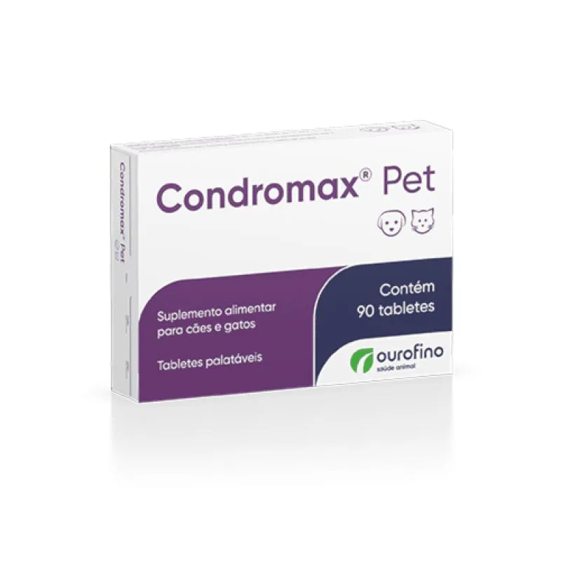 SUPLEMENTO ALIMENTAR CONDROMAX PARA CãES E GATOS COM 90 COMPRIMIDOS