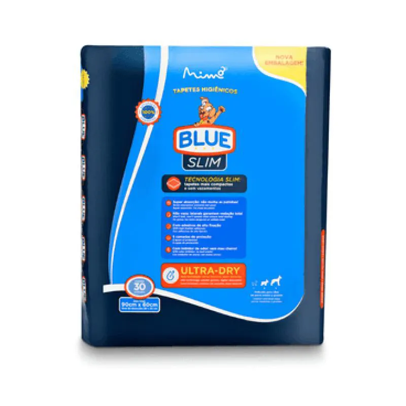 TAPETE HIGIêNICO BLUE SLIM C/30 - 90CM X 60CM
