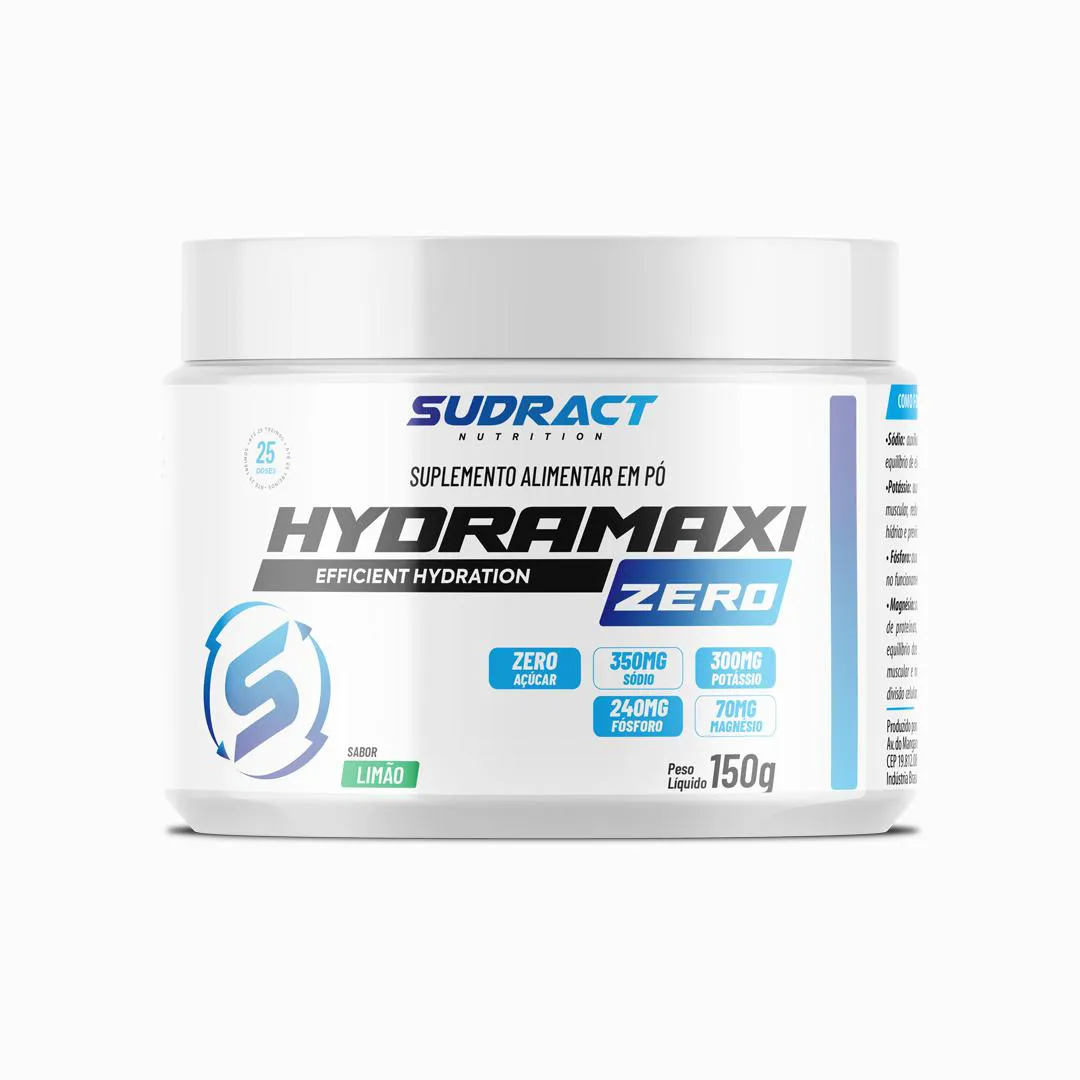 HYDRAMAXI ZERO 150G - SUDRACT NUTRITION - LIMÃO 150 CÁpsulas Limao