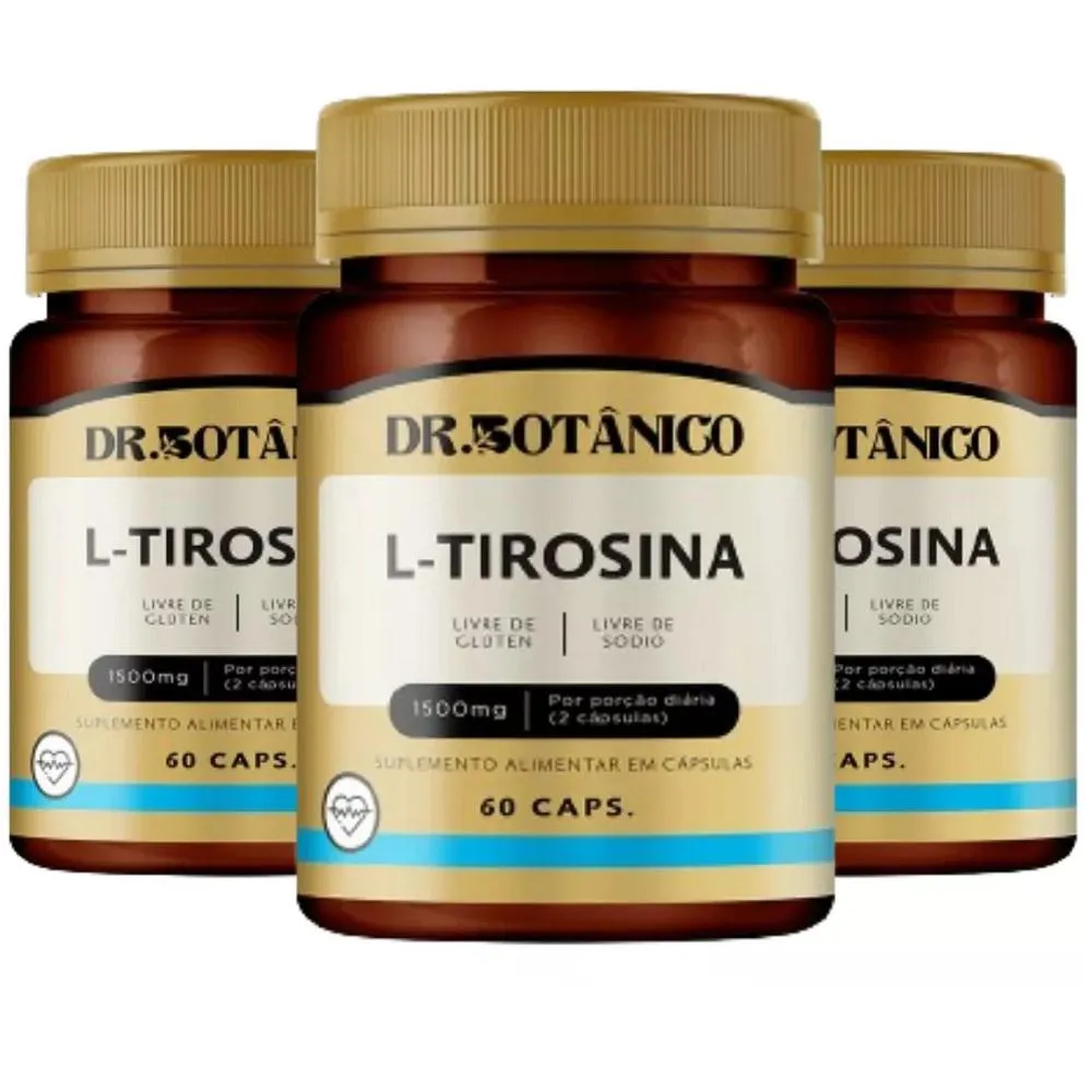 KIT 03 L-TIROSINA 1500MG 60CAPS DR. BOTANICO