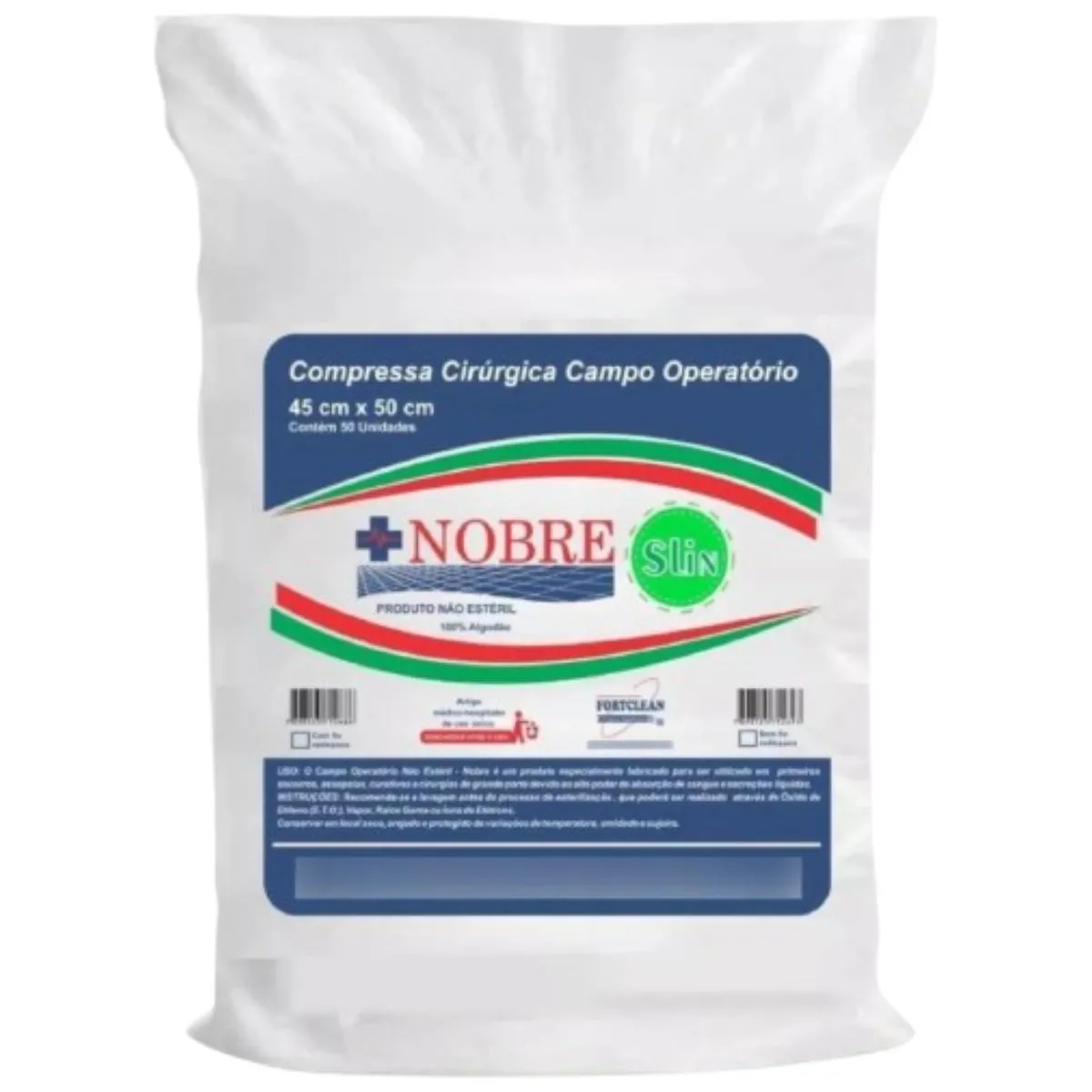 CAMPO OPERATóRIO NãO ESTéRIL 45 X 50 CM FORTCLEAN NOBRE 50UN