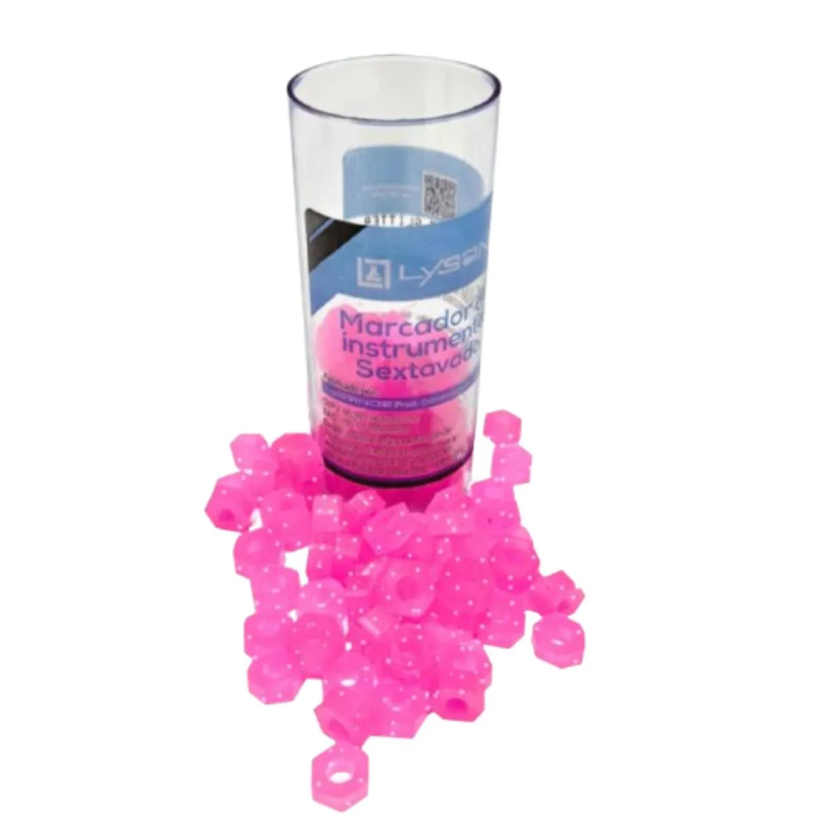 MARCADOR DE INSTRUMENTOS CIRúRGICOS SEXTAVADO SILICONE CORES Rosa Pink