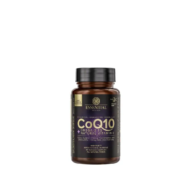 COQ10 + ÔMEGA 3TG + NATURAL VITAMIN E ESSENTIAL NUTRITION 60CAPS