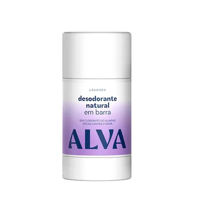 DESODORANTE EM BARRA LAVANDA VEGANO ALVA 55G