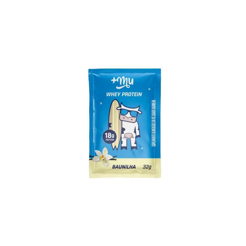 WHEY PROTEIN BAUNILHA MAIS MU SACHê 32G