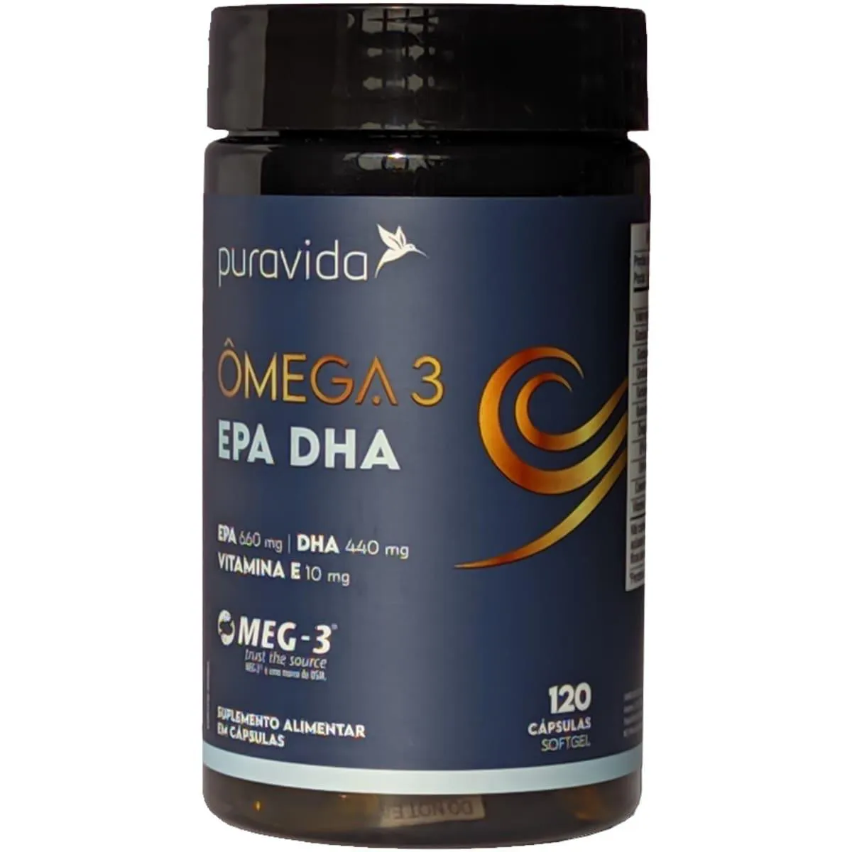 Ômega 3 Epa Dha 120 Cápsulas Puravida