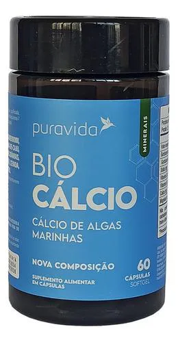 Bio Cálcio 60 Cápsulas Puravida