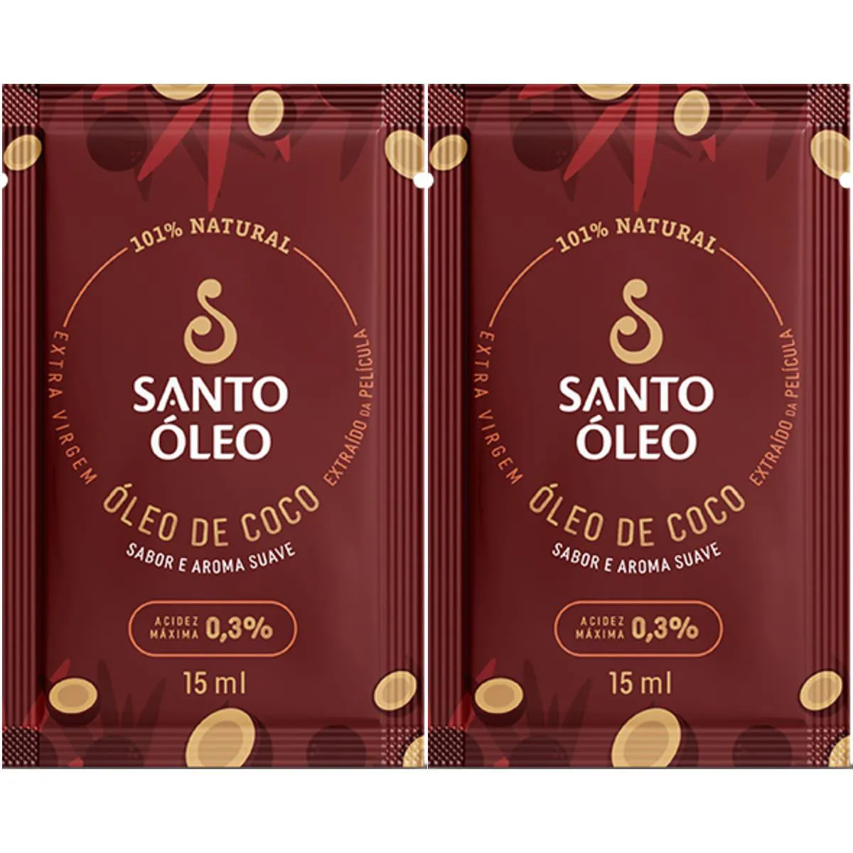 Óleo de Coco Extravirgem Película 2 X 15ml Santo Óleo
