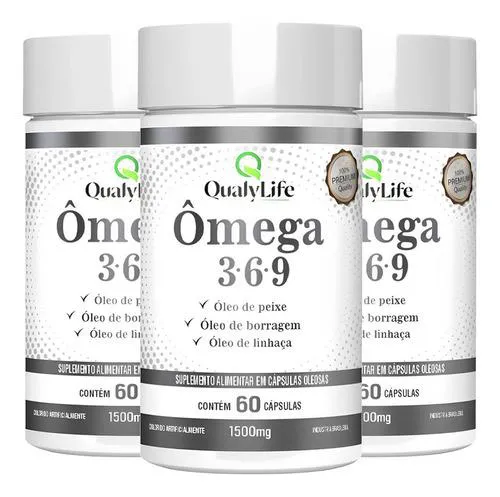 Ômega 3, 6 E 9 3 X 60 Cápsulas Qualylife