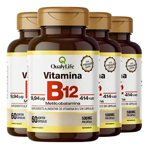 Vitamina B12 4 X 60 Cápsulas Qualylife