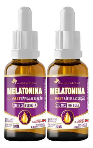 Melatonina Sabor Morango 2 X 30ml Flora Nativa