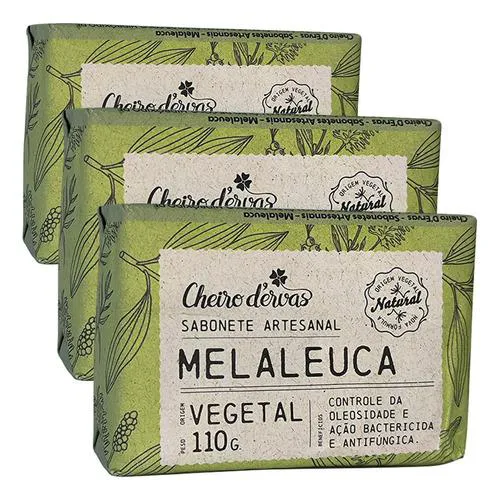 Sabonete De Melaleuca 3 X 110g Cheiro De Ervas