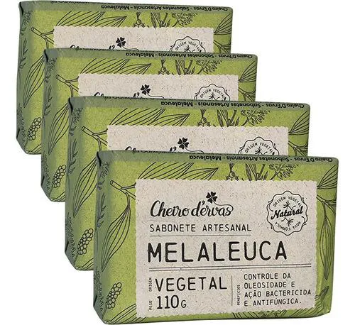 Sabonete De Melaleuca 4 X 110g Cheiro De Ervas