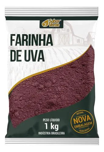Farinha De Uva Pura 1kg Sabor Verde