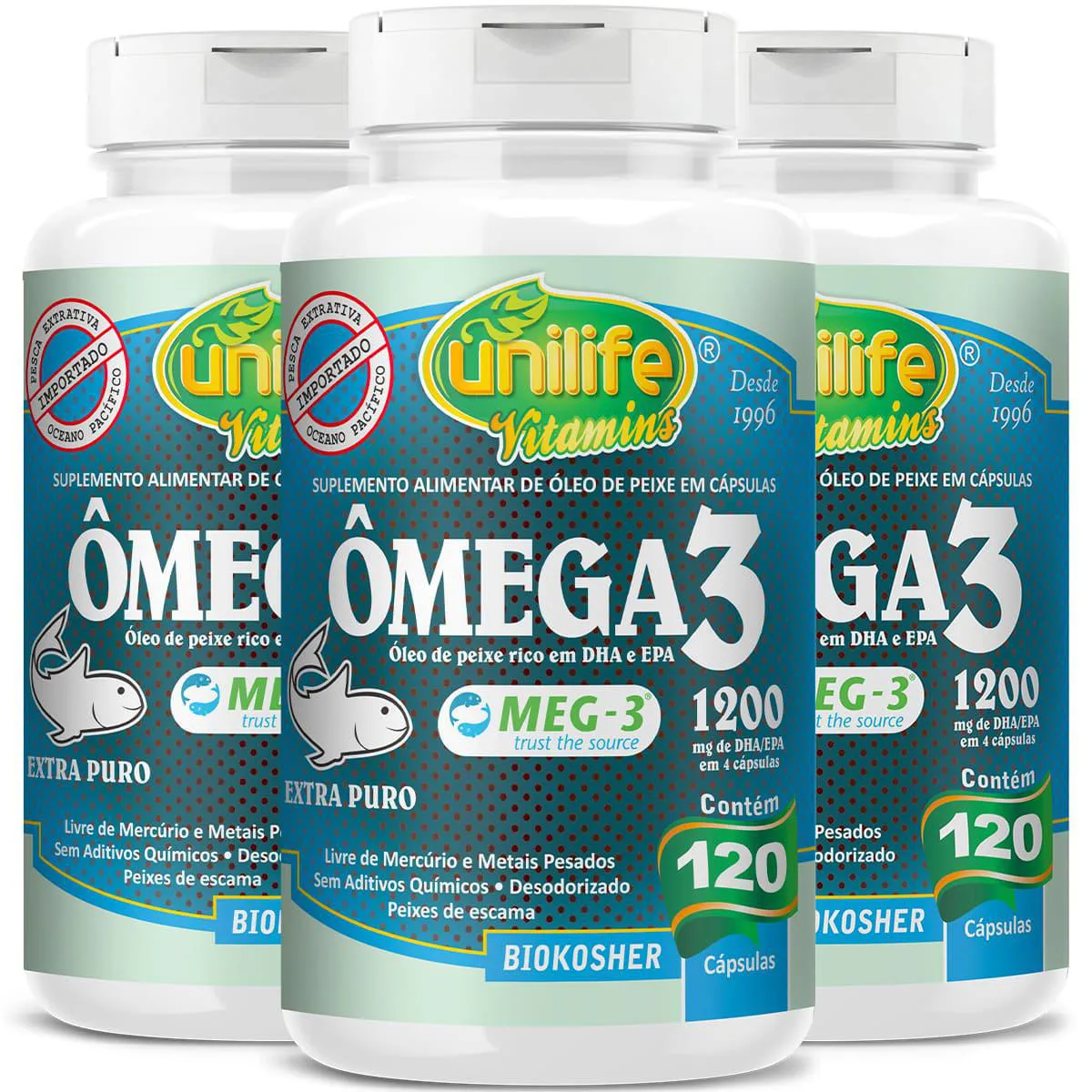 Ômega 3 3 X 120 Cápsulas Unilife