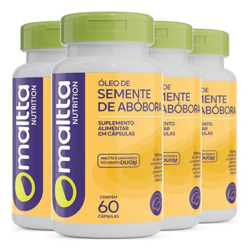 Óleo De Semente De Abobora 4 X 60 Cápsulas Maltta