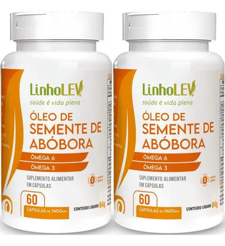 Oleo De Semente De Abobora 2 X 60 Capsulas Linho Lev