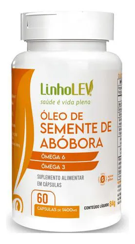 Oleo De Semente De Abobora 60 Capsulas Linho Lev