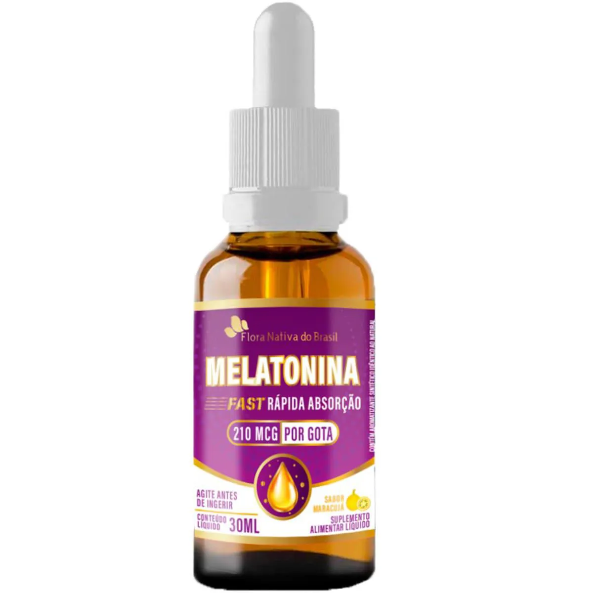 Melatonina Gotas 30ml Sabor Maracujá Flora Nativa