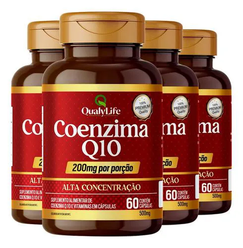 Coenzima Q10 200mg 4 X 60 Cápsulas Qualylife