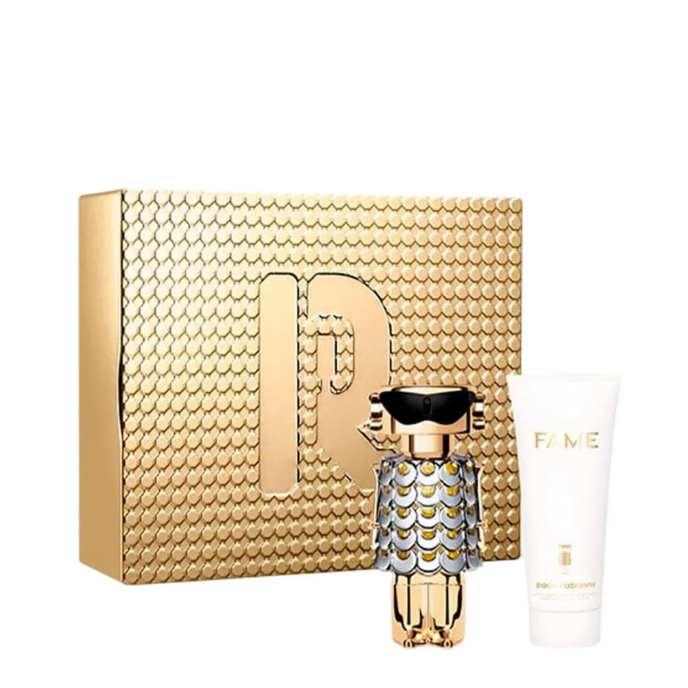 KIT RABANNE FAME FEMININO - EDP 80ML + BODY LOTION 100ML
