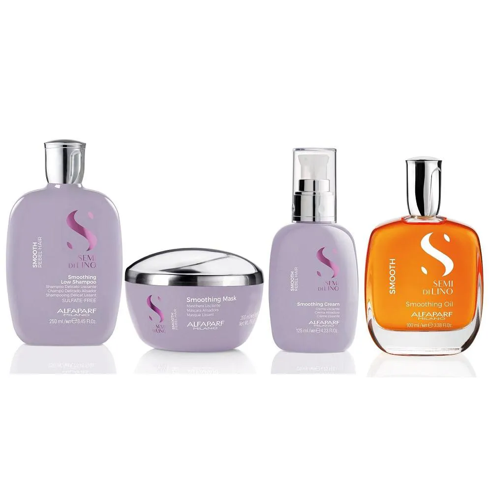 KIT DISCIPLINANTE INTENSIVO ALFAPARF SEMI DI LINO SMOOTH PEQUENO